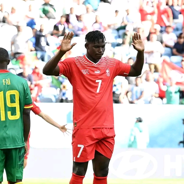 Switzerland defeat Cameroon 1-0 as Embolo scores against his country of origin to break the hearts of Cameroonians