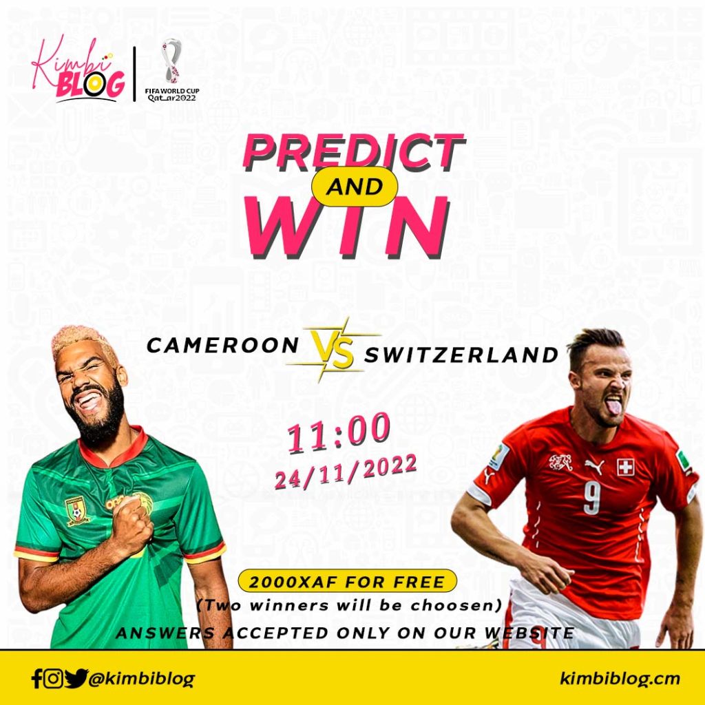 Winners of the Cameroon Vs Switzerland prediction.