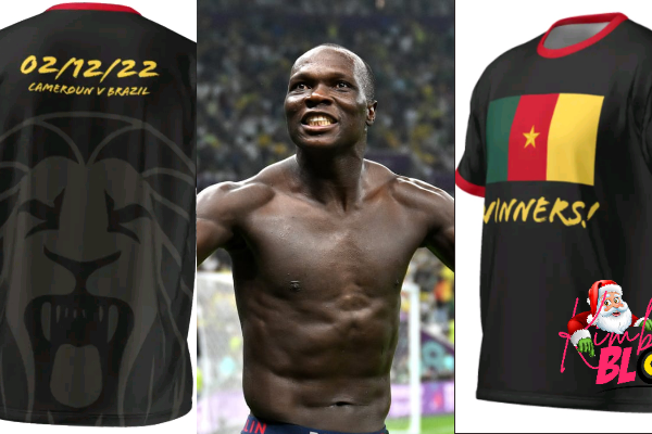 “Winners ( Cameroon vs Brazil) ” One All Sport releases new jersey kit for Cameroon fans ( Photos )