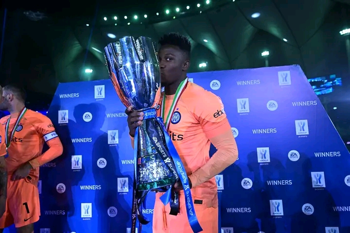 Andre Onana wins his first trophy with Inter Milan