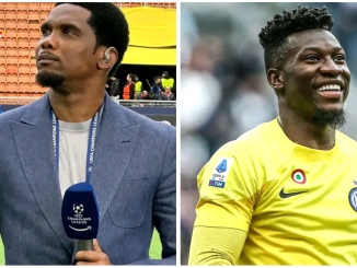 Samuel Eto'o was full of praises for Andre Onana during his interview with Amazon Prime Video.