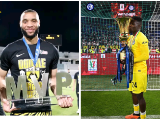 Andre Onana and Harold Moukoudi have both been crowned cup champions for their respective clubs this season.
