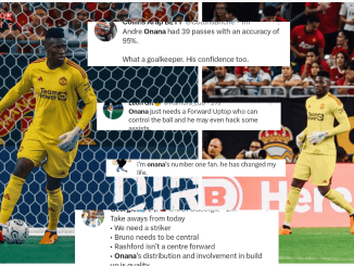 Manchester United fans are showering praises on Andre Onana for his performance against Real Madrid, despite him conceding two goals