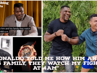 Francis Ngannou during an interview with TNT Sports revealed how he met with five time Ballon d'Or winner Cristiano Ronaldo for the first time. 