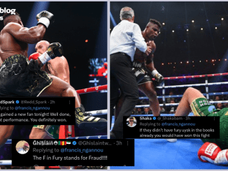 Combat sports fans on Twitter are all saying thesame thing about Francis Ngannou's controversial defeat to Tyson Fury last night.