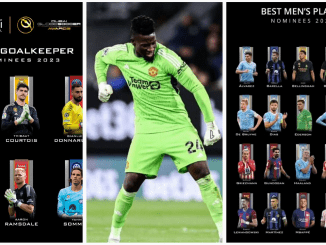 Andre Onana has bagged two nominations at the 2023 Globe Soccer Awards popularly known as Dubai D'Or.