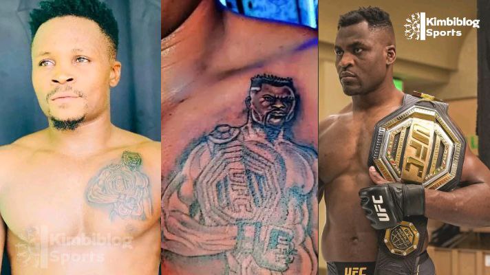 Cameroonian Fan tattoos Francis N’gannou on his chest as a support, will Ngannou react? (Video)